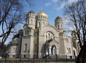 Кафедральный собор Рождества Христова в Риге. Фотография была сделана весной 2016 года.
